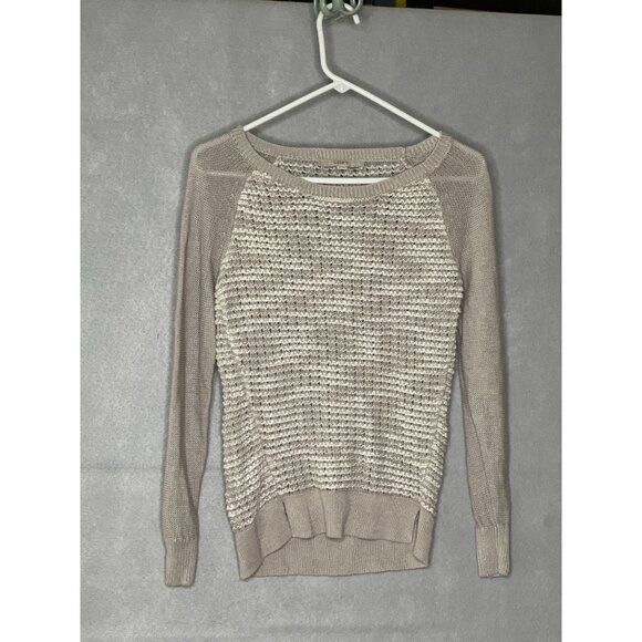 Ann Taylor Sweaters - Ann Taylor Womens XS Beige Knit Sweater Lightweight Rayon Casual Pullover Top